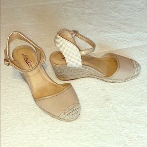 Lucky Brand Closed Toe Braided Weave Wedge Sandals